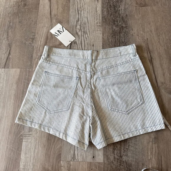 Zara LIGHTWEIGHT SUMMER STRIPED SHORT - SIZE 6 or 38 - BRAND NEW - Picture 5 of 6